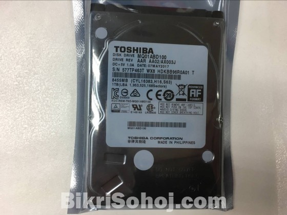 Toshiba Genuine 1TB Sata Laptop Hard Disk